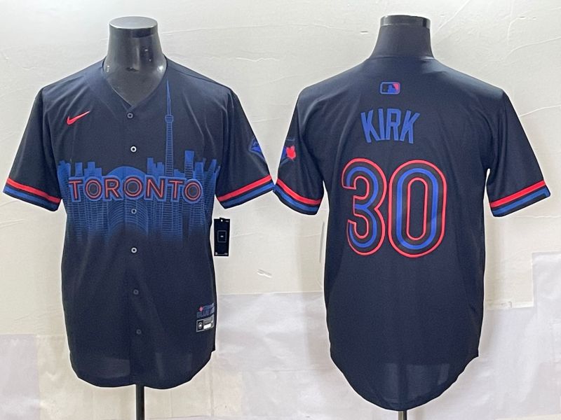 Men 2025 Toronto Blue Jays #30 Kirk Black Joint Name Nike MLB Jersey style 4->san francisco giants->MLB Jersey